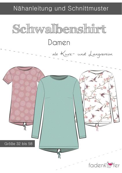 Fadenkäfer Papierschnittmuster Schwalbenshirt Damen